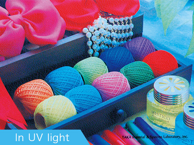 In UV light